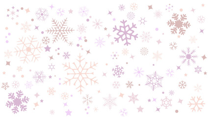 vector new year background with pink snowflackes. trendy background for branding, banner, cover, card