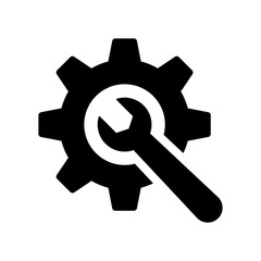 Wrench and gear icon