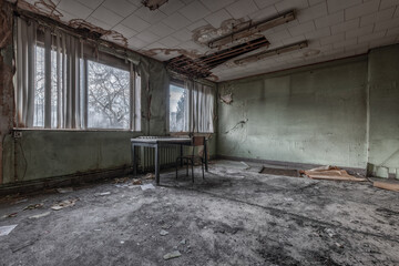 Table in a abandoned Building - Lost Place