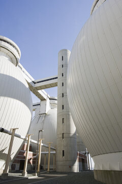 Digester tanks in a water treatment plant