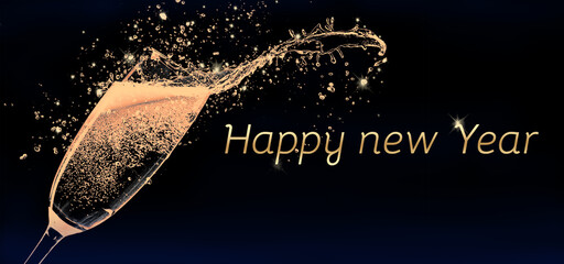 happy new year champagne