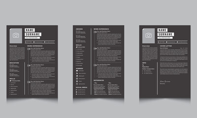 Creative Resume Templates Layout With Clean and Professional CV Templates Design