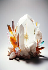 Quartz and crystals composition for healing and meditation