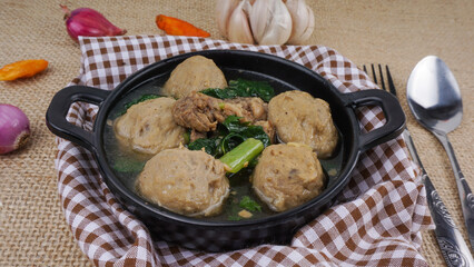 BASO URAT is Indonesian Meatball, a mix of beef and beef vein rolled into one rough looking meatball. It taste just like a normal meatball once in mouth only this type of bakso carries more texture.