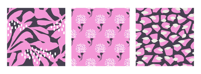 Floral seamless pattern animalier 