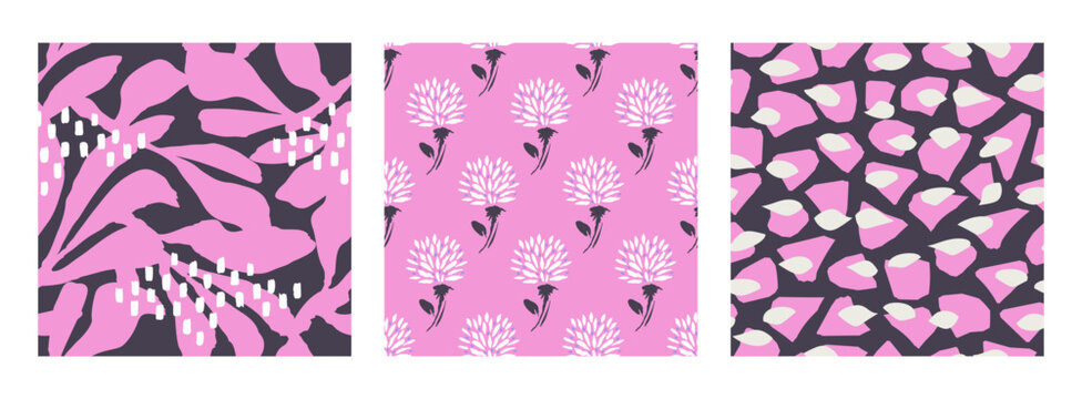 Floral seamless pattern animalier 