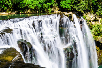 Beautiful view of the Waterfall at Shifen Scenic Area in New Taipei City, Taiwan.
