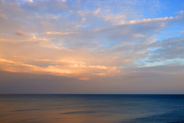 Fototapeta na wymiar Sunrise colours at Polignano a Mare resort in Puglia, Italy, Europe 