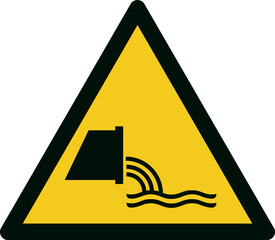 ISO 7010 W055 Warning; Sewage effluent outfall