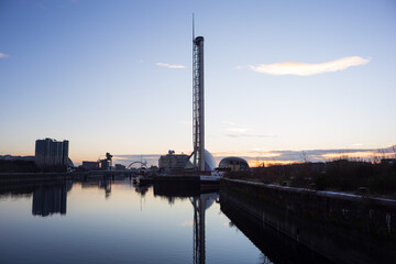 Fototapeta premium A winters sunrise over the city of Glasgow