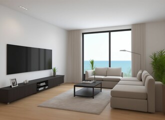 Fototapeta premium Modern living room art deco style. 3d render