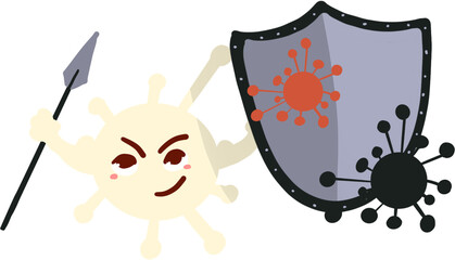  immune defence system, colour illustration