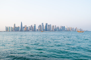 Doha city skyline marina, Qatar 