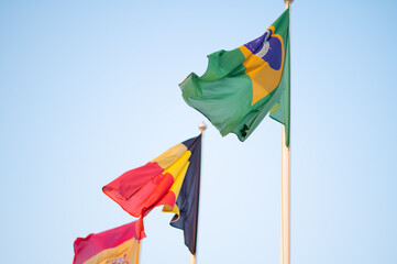 Brazil and Germany flags 