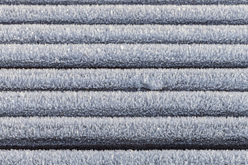 close-up shot of a wooden surface covered with frost