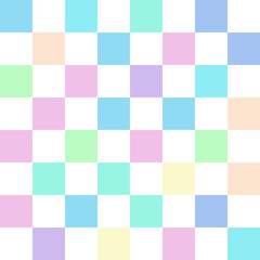 Colorful pastel checkerboard pattern background.
