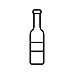 Wine bottle icon. Alcohol drink shape element. Vector illustration isolated on white background. Vector illustration.