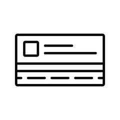 Identification card icon symbol simple flat illustration on white background