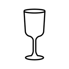 Glass wine icon symbol simple flat illustration on white background