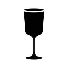 Glass wine icon symbol simple flat illustration on white background