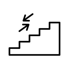 Stairs icon. Trendy modern vector stairs icon on white background 