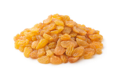 Pile of golden raisins