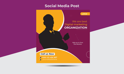 Social media post design template
