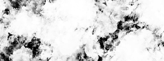 Fototapeta premium Silver, gray watercolor textured on white paper background. silver watercolor painting textured design on white background. Paint leaks and Ombre effects. Gray watercolor texture.