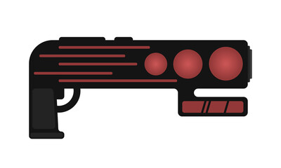 Space cartoon gun. Cannon for games. Vector illustration