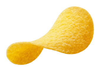 Delicious potato chip, isolated on white background