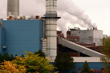 Verso Paper Corporation, an international paper mill in Bucksport.; Bucksport, Maine.