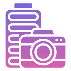 CAMERA,photo cameras,battery,photography,batteries,Gradient,icon