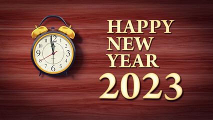 Naklejka na ściany i meble New Year 2023 background, new year. 3d illustration