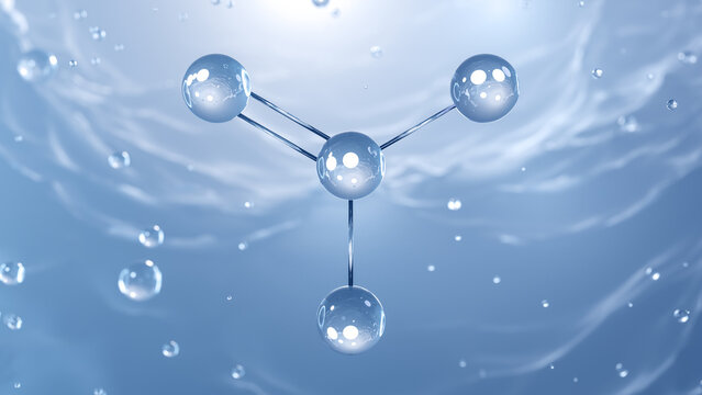 nitrate molecular structure, 3d model Polyatomic ion, structural chemical formula view from a microscope