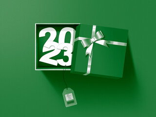 New Year 2023 background, new year. 3d illustration