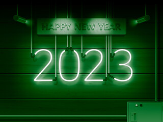 New Year 2023 background, new year. 3d illustration