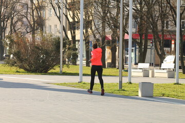 Running in Gdynia Poland.