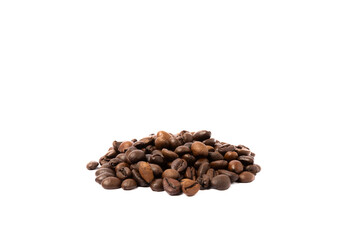 Coffee beans isolated on white background.