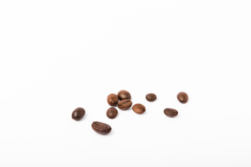 Coffee beans isolated on white background.