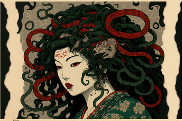 ukiyo-e blossom goddess