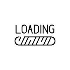 Loading color line icon. Website banner.