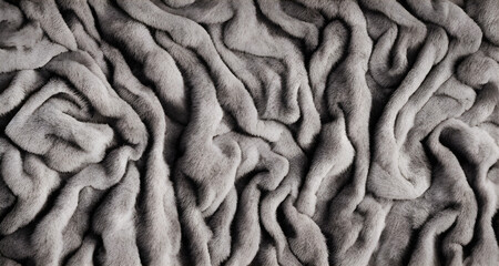 Ai Digital Illustration Crumpled Grey Fluffy Fabric Background