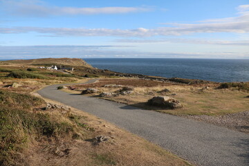 Way to Land's End the most westerly point of England in Cornwall, Great Britain