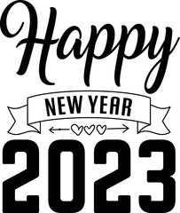 Happy new year 2023 Shirt Print Template