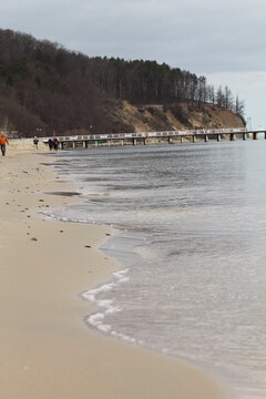 Beach in Gdynia Poland. Klif