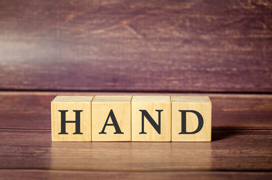 HAND Have A Nice Day words on wooden blocks