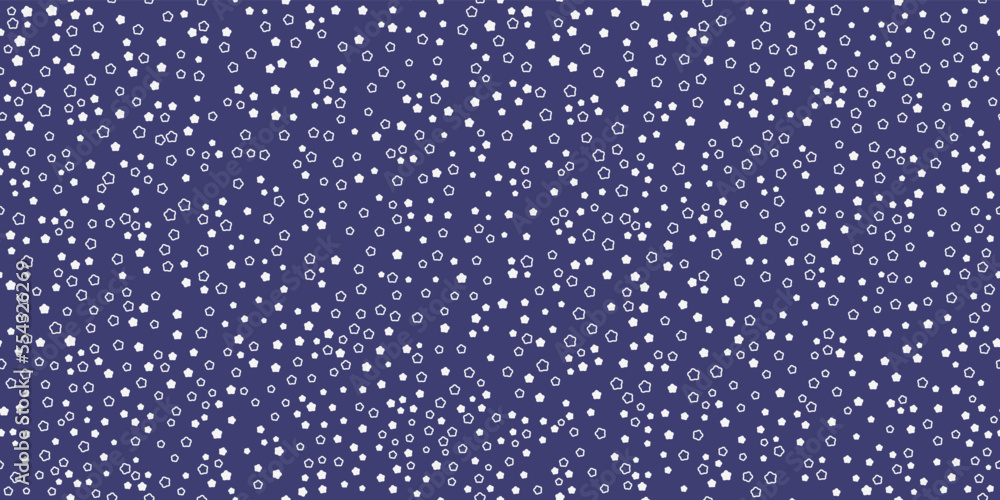 Poster asterisks are white or empty inside on a blue background. for prints and seamless surfaces of textil