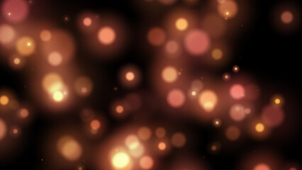 Gold and pink abstract bokeh background sparkling lights effect. Multicolor light from LED lights...