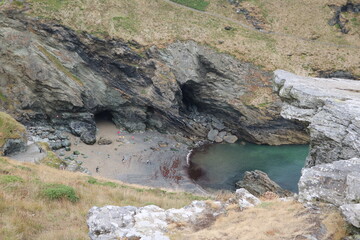 Landscape of Tintagel in Cornwall, England Great Britain