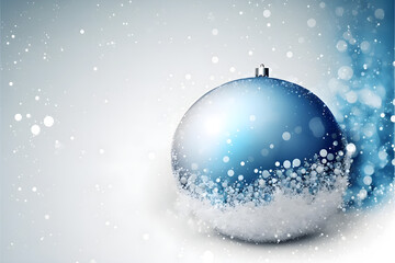 Fototapeta na wymiar Blue, colorful Christmas balls